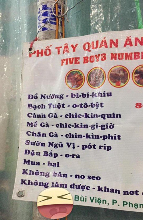 Tiếng Anh "bá đạo" ở khu phố Tây