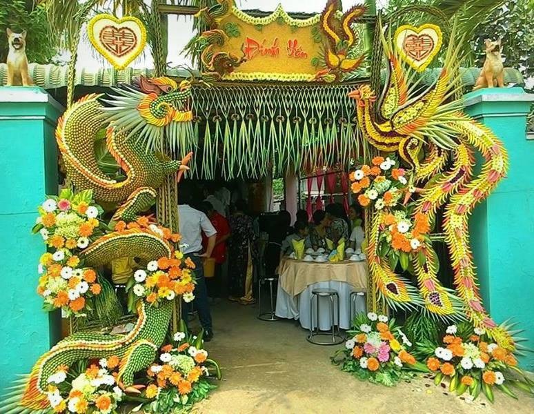 Chùm ảnh: Về miền Tây dự đám cưới có cổng lá dừa - Ảnh 2.