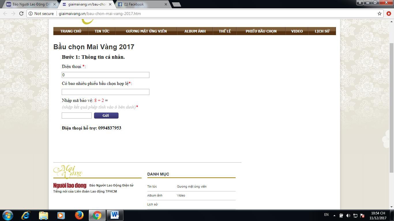 Hướng dẫn chi tiết cách bầu chọn Giải Mai Vàng lần thứ 23 – 2017 - Ảnh 2.