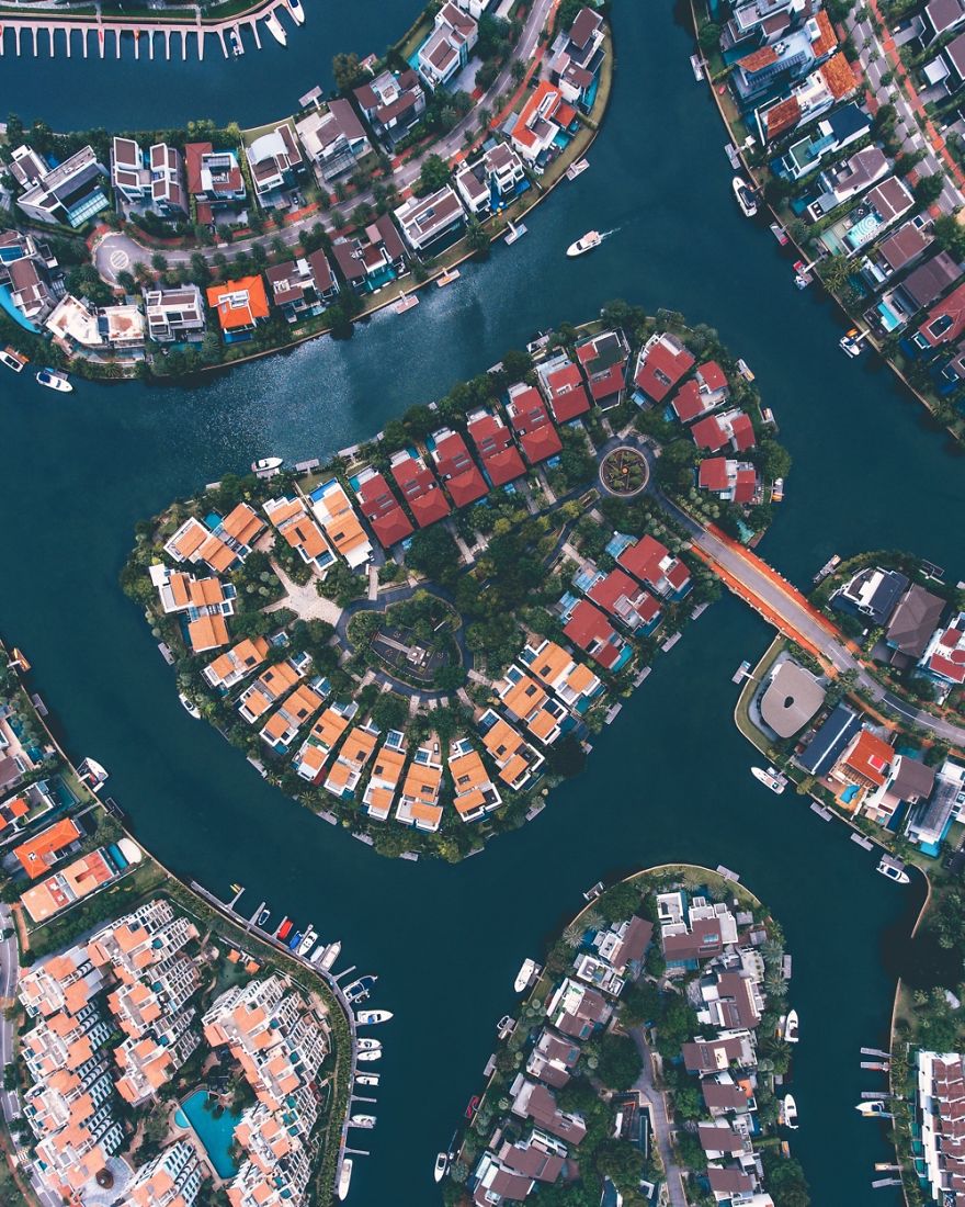 Những kiến trúc ấn tượng của Singapore khi nhìn từ trên cao xuống