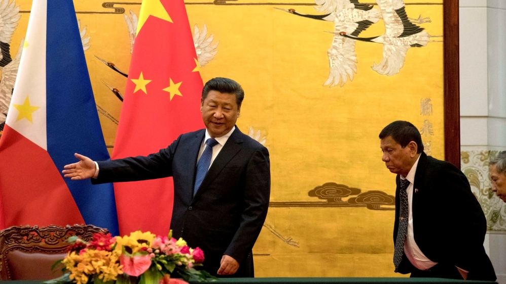 Căng thẳng giữa Bắc Kinh và Manila vì vùng biển tranh chấp giảm đi đáng kể kể từ khi ông Duterte lên nắm quyền vào tháng 6. Ảnh: REUTERS