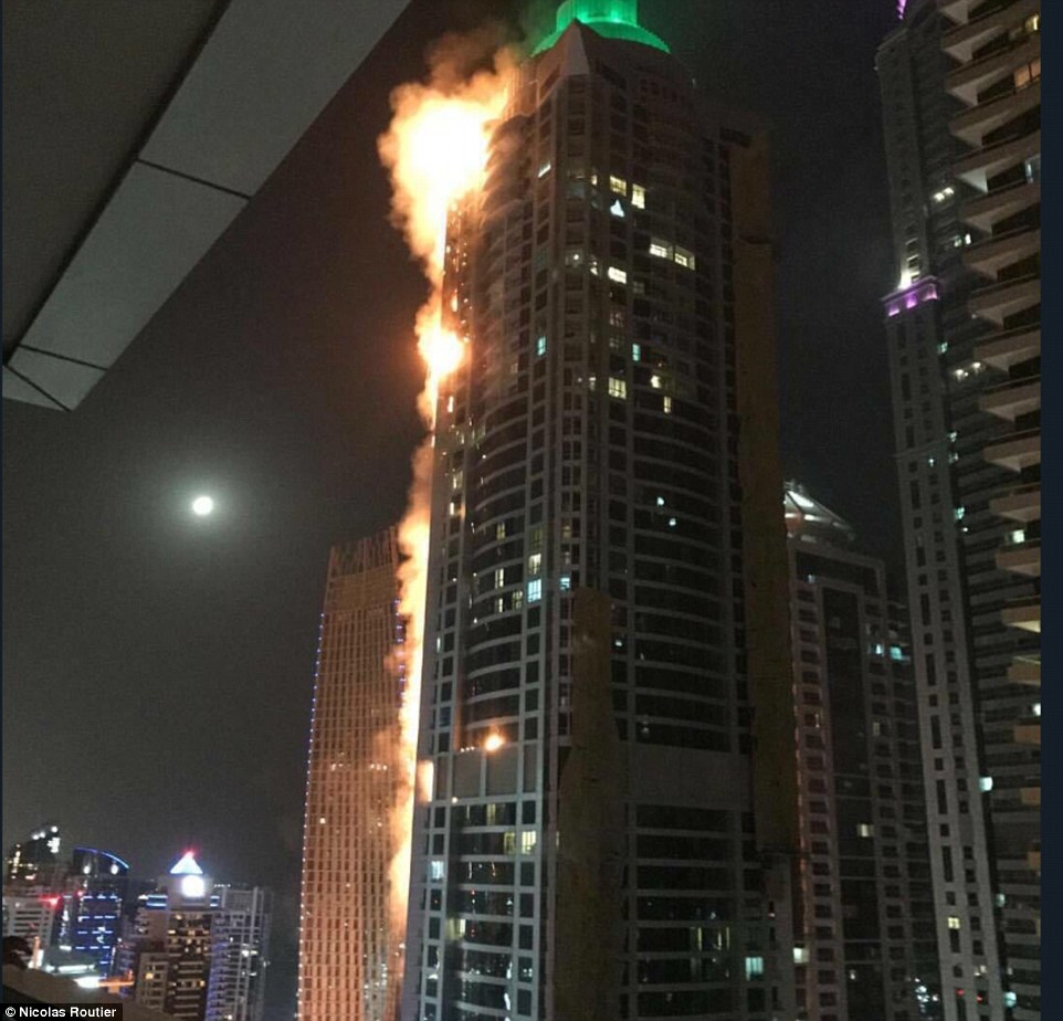 Cháy lớn nhấn chìm 40 tầng của tòa tháp Dubai trong biển lửa