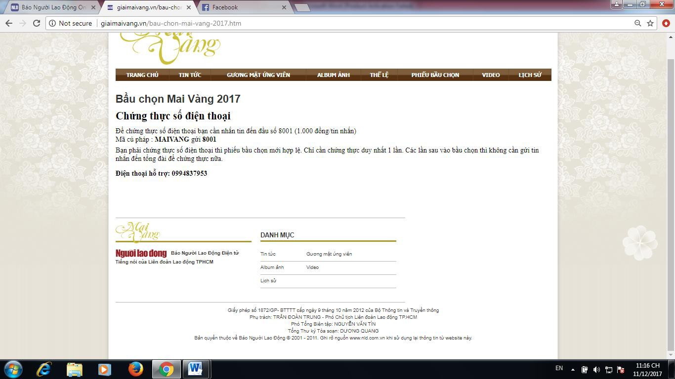 Hướng dẫn chi tiết cách bầu chọn Giải Mai Vàng lần thứ 23 – 2017 - Ảnh 4.