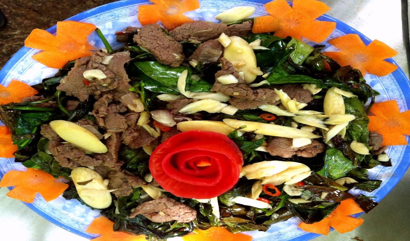 Đậm đà, tinh khiết, thanh mát, ngọt bùi với món rau bép xào thịt bò
