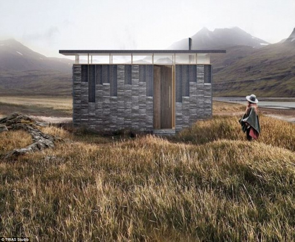 Nhà nghỉ Slate Cabin. Ảnh: Trias Studio