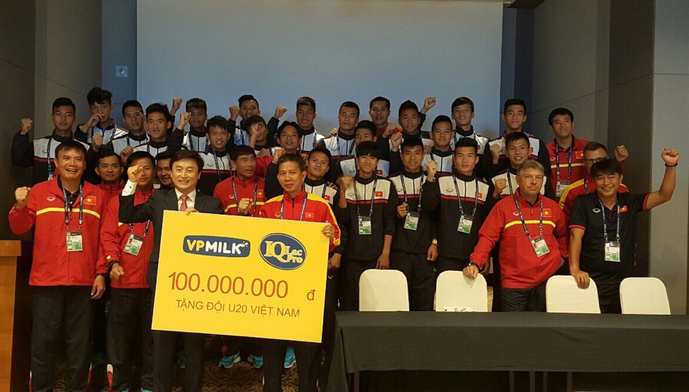 VPMilk tặng U20 Việt Nam 100 triệu sát thềm World Cup