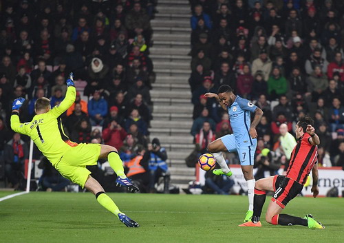 Raheem Sterling ghi b&agrave;n mở tỉ số trận đấu