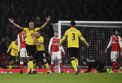 Thua sốc Watford sân nhà, Arsenal lỡ ngôi nhì bảng