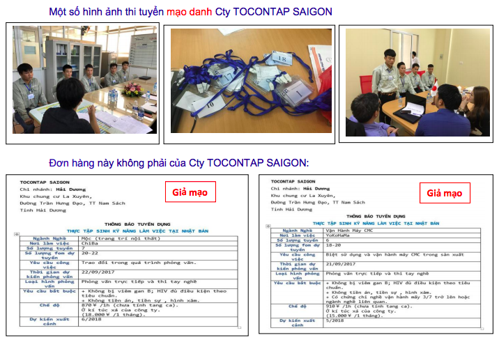 Mạo danh doanh nghiệp xuất khẩu lao động để lừa đảo - Ảnh 1.