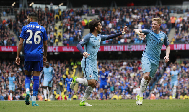 Hạ Leicester, Man City chiếm vị trí thứ ba của Liverpool