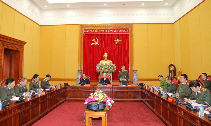 Tổng Bí thư chỉ đạo phiên họp Thường vụ Đảng ủy Công an Trung ương - Ảnh 2.