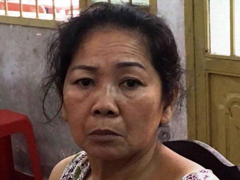Bà Hồ Thị Ngọc Điệp tại cơ quan công an