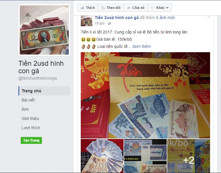 Tiền mới độc, lạ “sốt” trên mạng