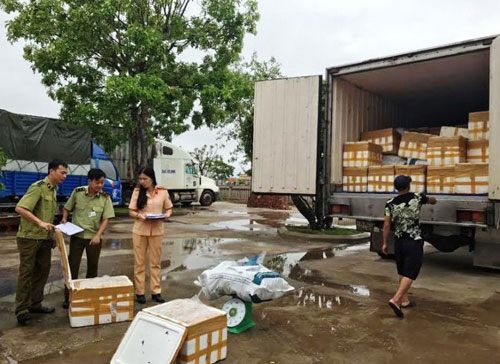 Bắt giữ xe vận chuyển 4,5 tấn nội tạng hôi thối