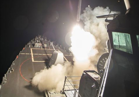 Mỹ nã 59 tên lửa Tomahawk vào Syria sau vụ tấn công hóa học