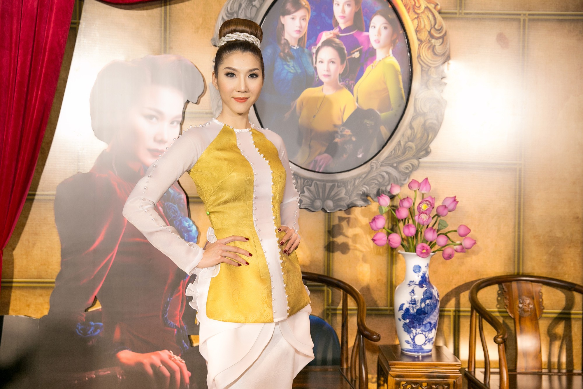 Dàn sao Việt xúng xính áo dài lên thảm đỏ - Ảnh 15.