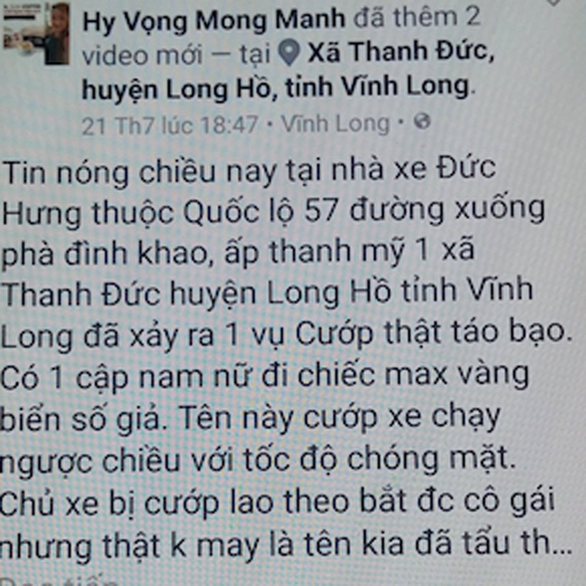 Chủ quán cà phê bịa chuyện cướp táo tợn để… câu like!