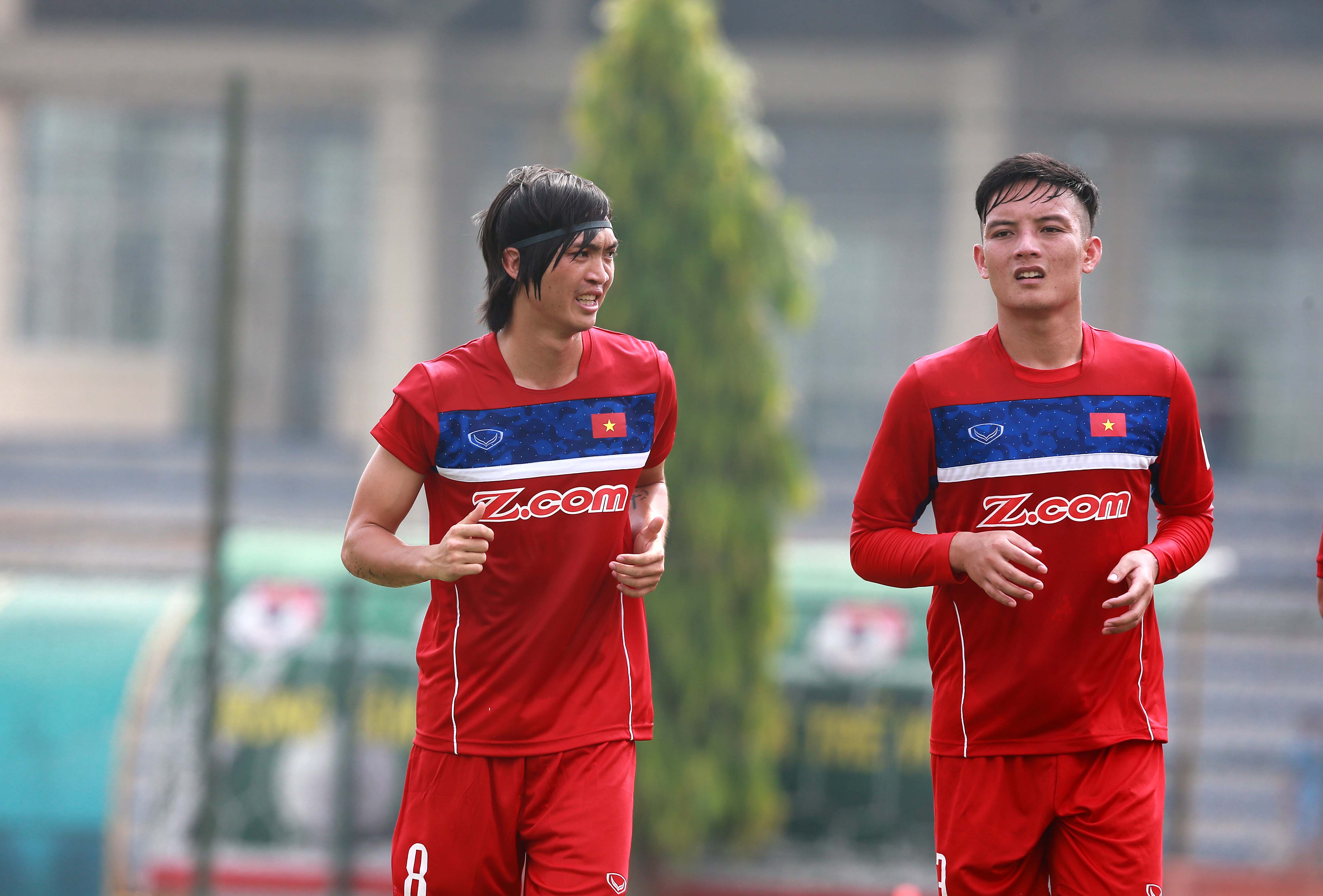 Tuấn Anh thực hiện đầy đủ c&aacute;c b&agrave;i thể lực do ban huấn luyện U23 Việt Nam đề ra