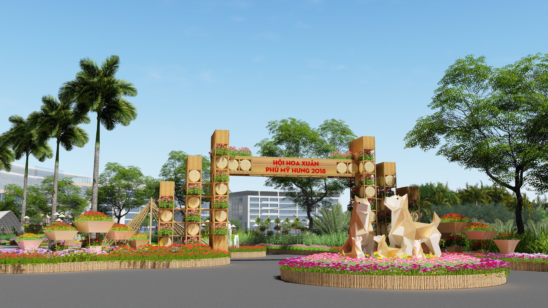 Hội hoa xuân Phú Mỹ Hưng 2018 - “Sông nước tình xuân”… - Ảnh 1.