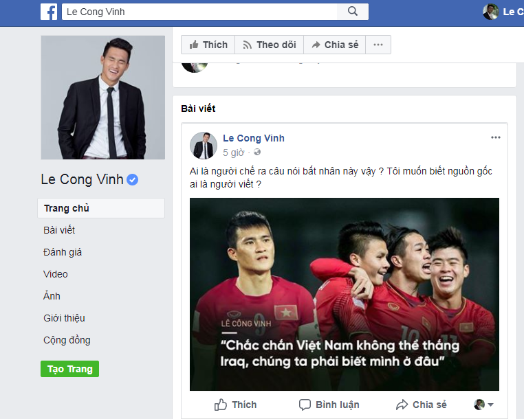 Công Vinh truy tìm "kẻ bất nhân" mạo danh trù ẻo U23 Việt Nam