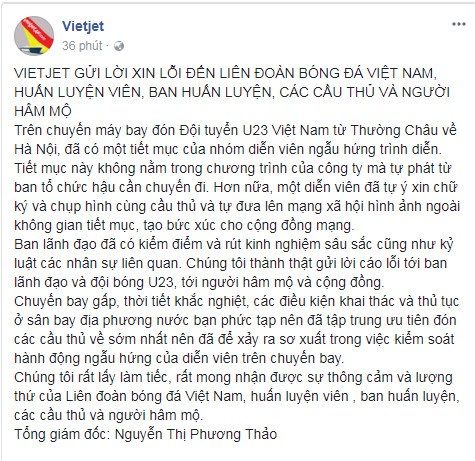 Vietjet Air tạm đ&oacute;ng Facebook tr&aacute;nh b&atilde;o phản ứng - Ảnh 1.