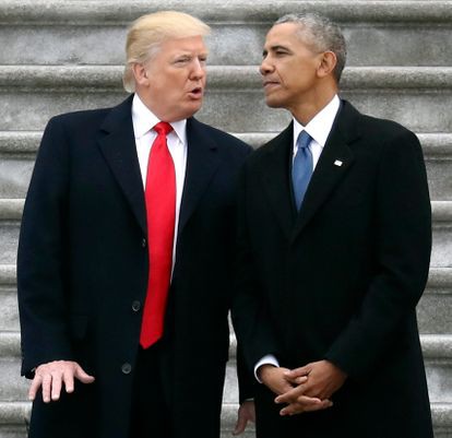 Tổng thống Trump ch&ecirc; &ocirc;ng Obama vụ biển Đ&ocirc;ng - Ảnh 1.