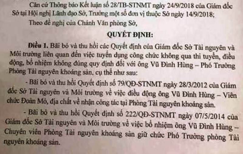 Nhiều cán bộ Sở TN-MT Thanh Hóa mất ghế sau rà soát - Ảnh 1.