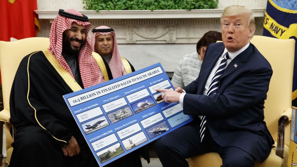 Ông Trump: Ngừng bán vũ khí cho Ả Rập Saudi là "tự trừng phạt"