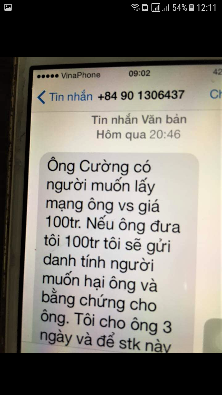 Ch&aacute;nh Văn ph&ograve;ng Đo&agrave;n ĐBQH tỉnh Quảng Trị bị nhắn tin đe dọa, tống tiền - Ảnh 1.