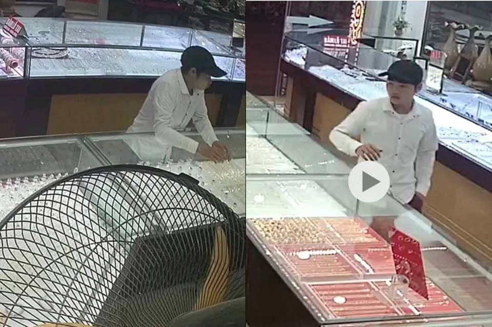 Truy bắt nam thanh niên ăn mặc bảnh bao táo tợn cướp tiệm vàng