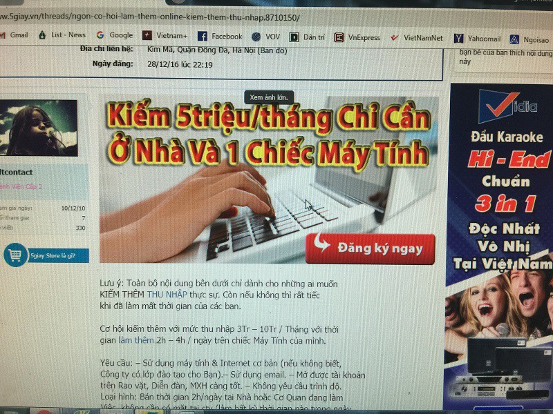 Cảnh giác “bẫy” việc làm ảo trên mạng xã hội
