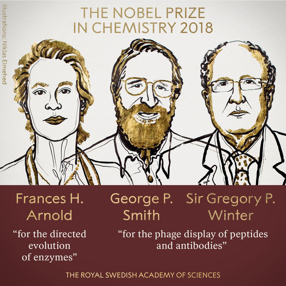 Nobel Hóa học 2018 vinh danh 3 nhà khoa học tiến hóa