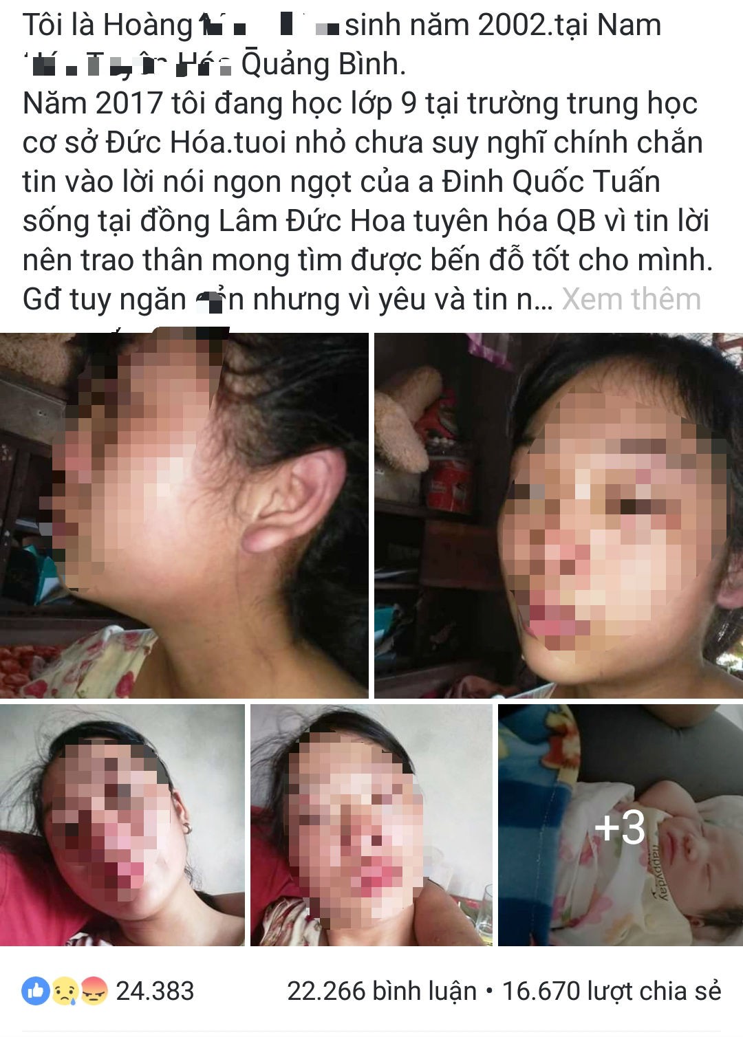 Mẹ trẻ 16 tuổi đăng Facebook cầu cứu vì bị chồng liên tục bạo hành - Ảnh 2.