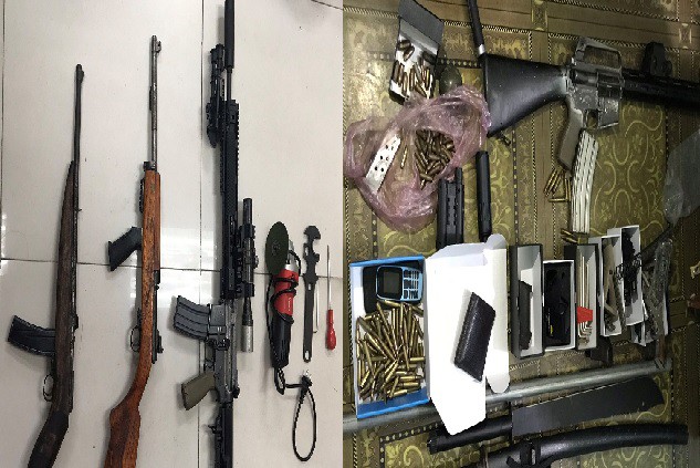 Choáng với "kho" vũ khí AK 47, AR 15 của 2 "lái súng" Quảng Ninh, Bắc Ninh