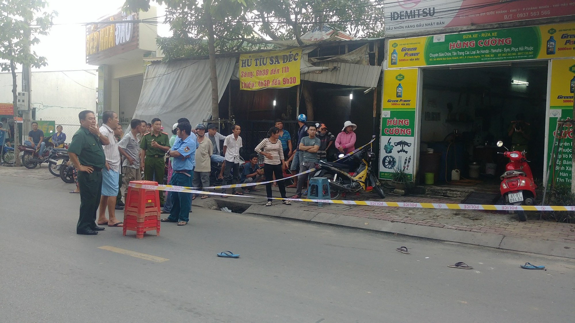 Bình Dương: Chủ quán hủ tiếu đâm chết chủ tiệm sửa xe