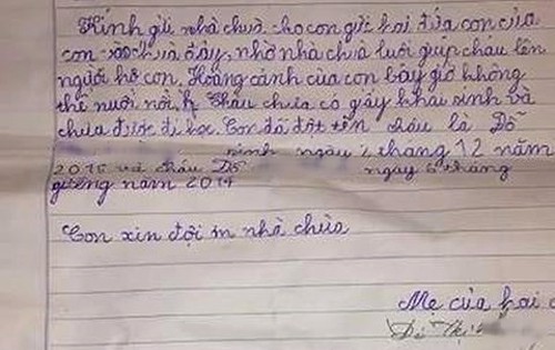 Mẹ trẻ viết t&acirc;m thư k&iacute;nh gửi nh&agrave; ch&ugrave;a nu&ocirc;i gi&uacute;p 2 con nhỏ đến l&uacute;c trưởng th&agrave;nh - Ảnh 2.