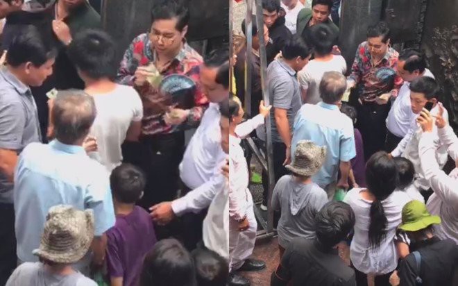Ngọc Sơn ph&aacute;t gạo cho người d&acirc;n sau b&atilde;o lớn - Ảnh 2.