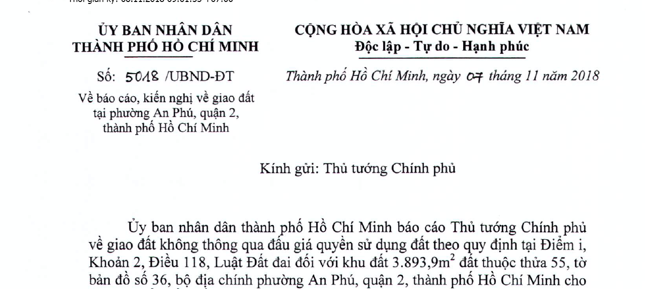 TP HCM xin Chính phủ không đấu giá một khu đất ở quận 2