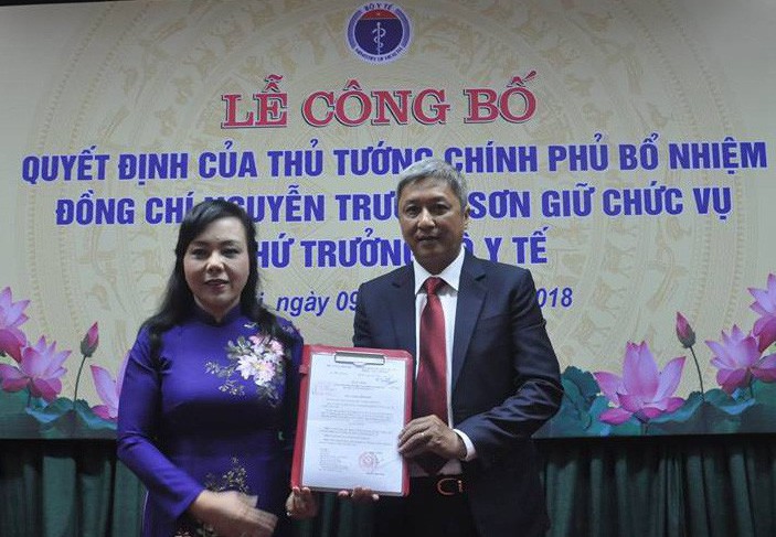 Ông Nguyễn Trường Sơn chính thức giữ chức vụ Thứ trưởng Bộ Y tế