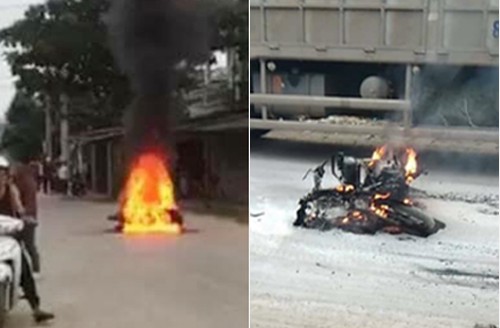Va chạm giao thông, nam thanh niên đi SH gọi bạn mang xăng tới đốt xe người phụ nữ