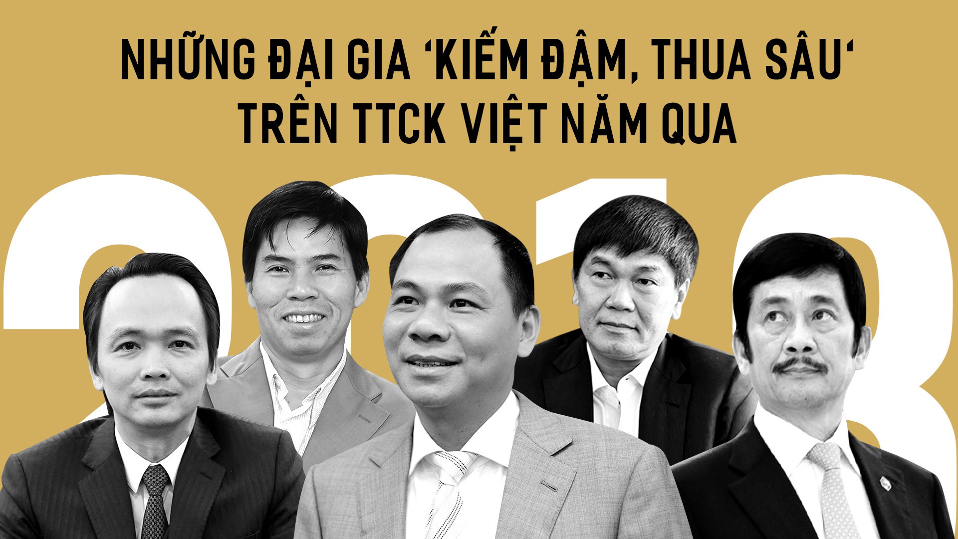 Những đại gia kiếm đậm, thua s&acirc;u tr&ecirc;n thị trường chứng kho&aacute;n 2018 - Ảnh 1.