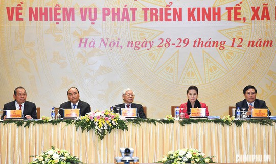 Tổng Bí thư, Chủ tịch nước dự hội nghị trực tuyến của Chính phủ