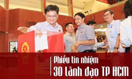 [Infographic] Kết quả phiếu tín nhiệm 30 lãnh đạo chủ chốt TP HCM