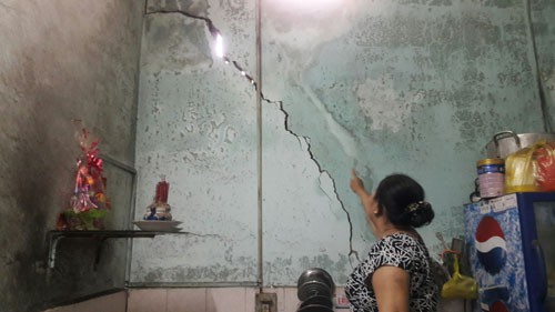 Thi công dự án kéo dài, nhà dân nứt toác