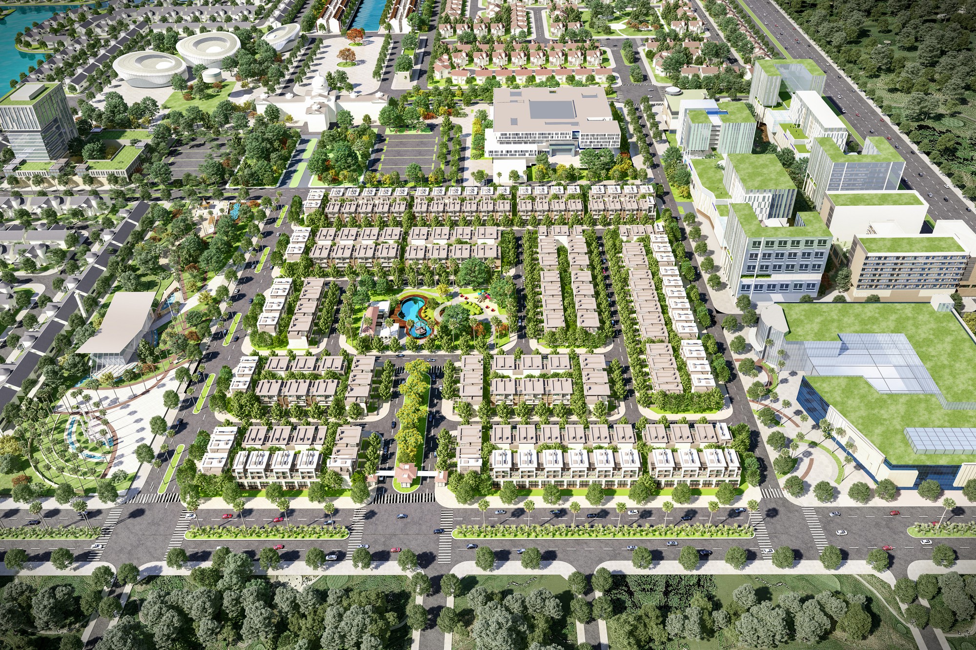 Everde City không thấy bê-tông chỉ thấy cây xanh