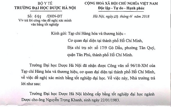 Phó Chủ tịch Hiệp hội Chống hàng giả Việt Nam dùng bằng giả?