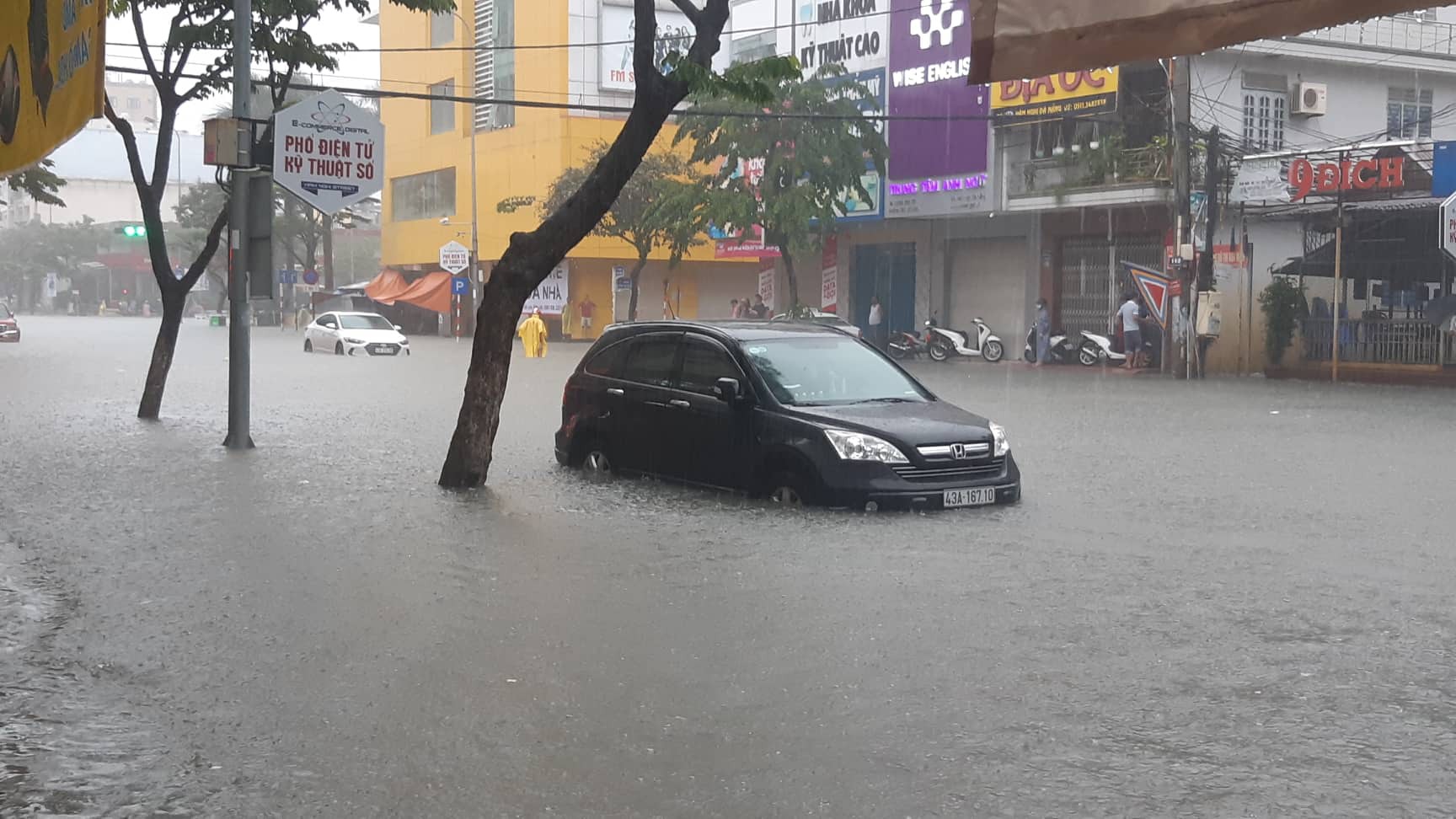 Đường phố Đ&agrave; Nẵng biến th&agrave;nh s&ocirc;ng sau trận mưa lớn k&eacute;o d&agrave;i nhiều giờ - Ảnh 8.