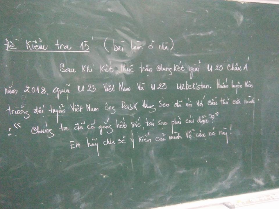 Nhiều đề thi môn Văn, Toán ăn theo U23 Việt Nam - Ảnh 3.