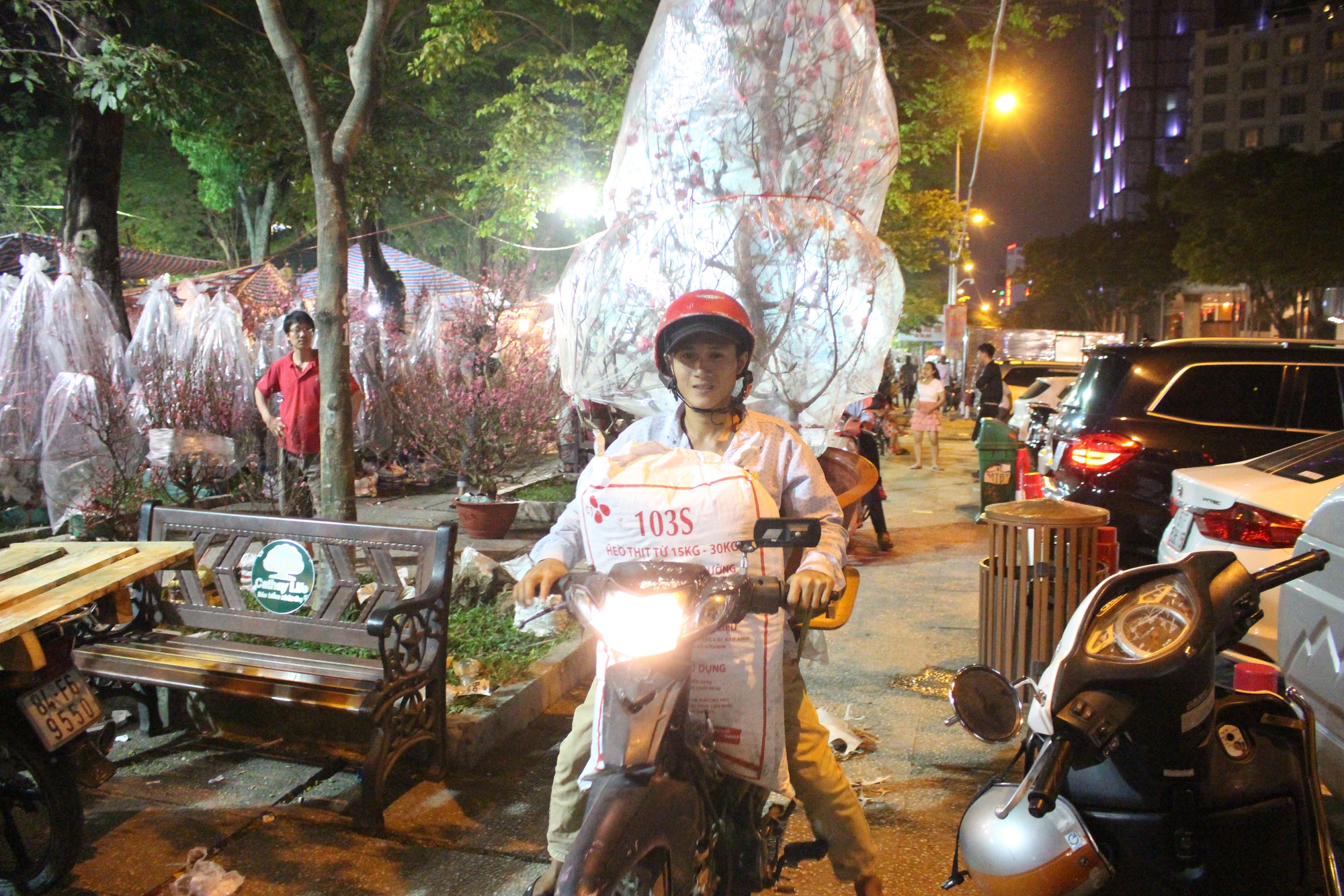 Người S&agrave;i G&ograve;n rộn r&agrave;ng tham quan chợ hoa trong đ&ecirc;m - Ảnh 1.