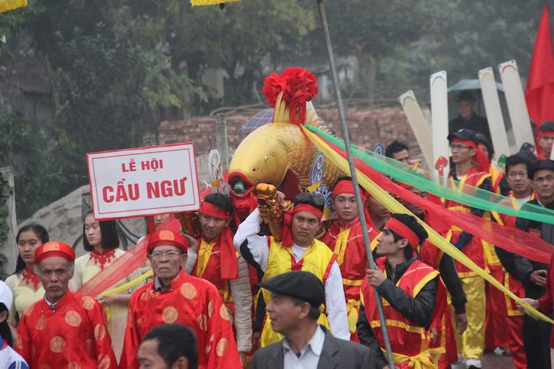 Độc đáo lễ hội cầu ngư - rước cá sủ vàng